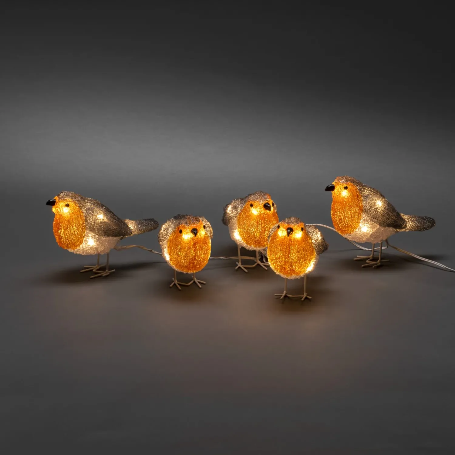 KONSTSMIDE Beleuchtung Außenbereich-LED Acryl Rotkehlchen