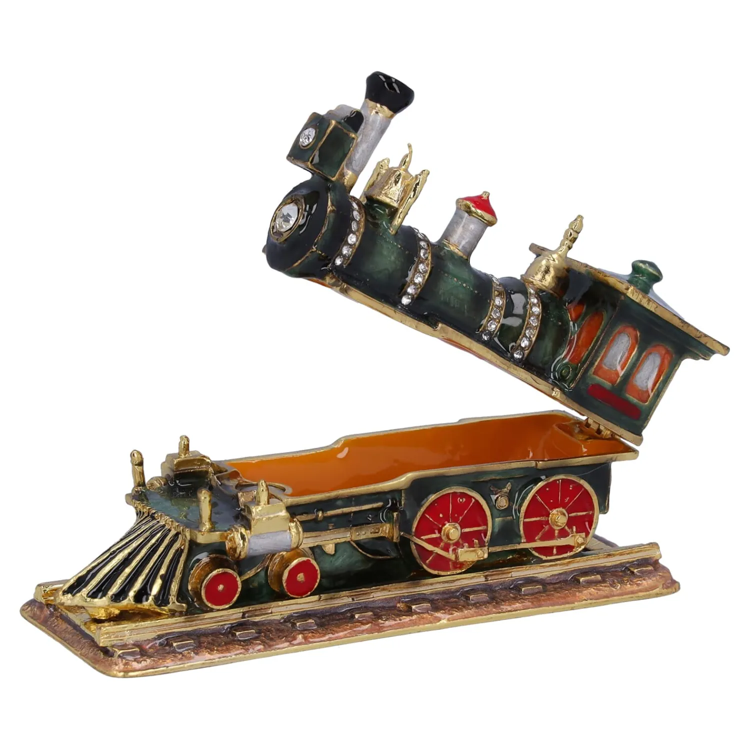 Nostalgische Weihnachtsdeko|Wohndeko-Lokomotive, Schatulle