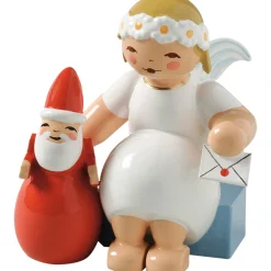 WENDT & KÜHN Wendt & Kühn Kollektion-Margeritenengel mit Weihnachtsmann, sitzend