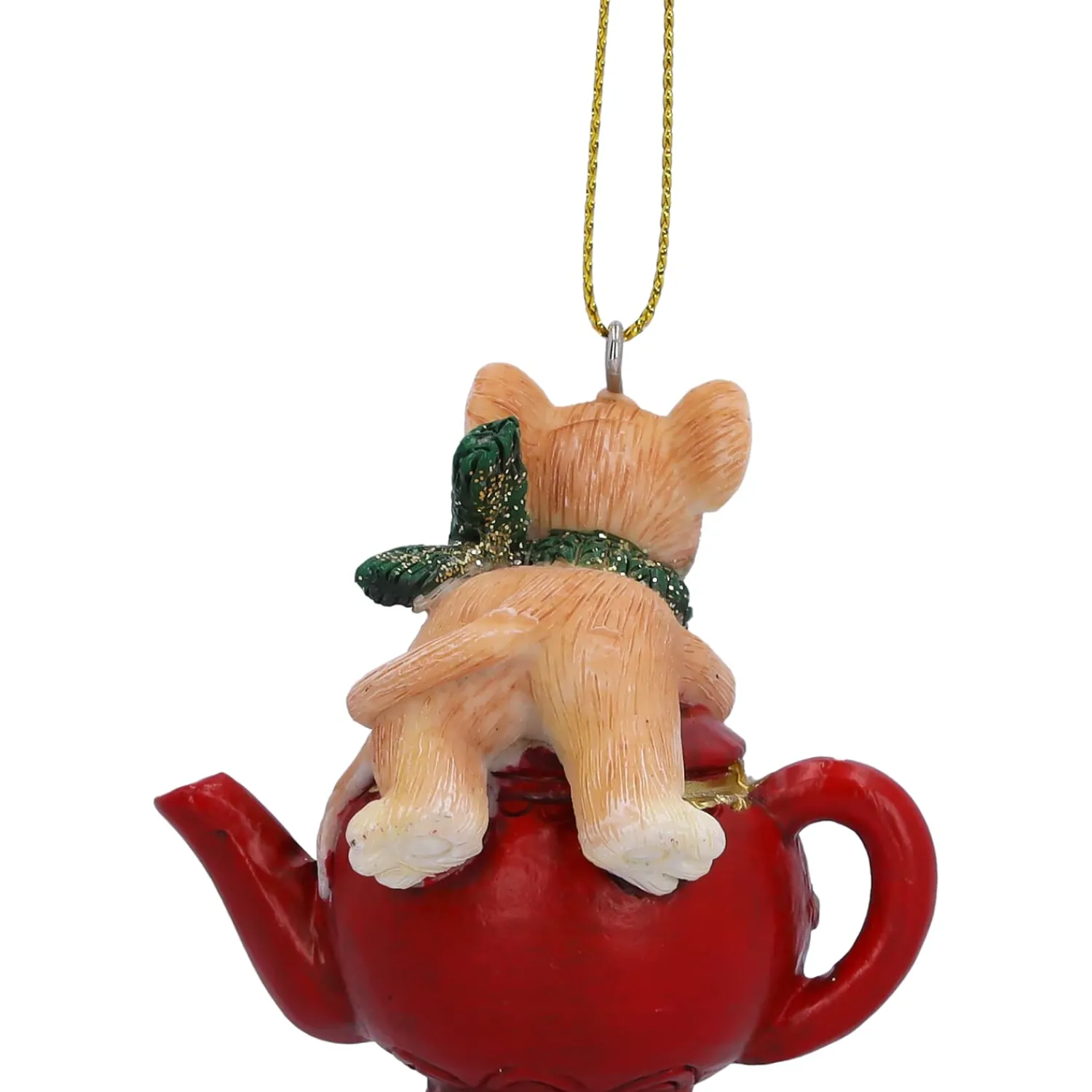 Baumschmuck Aus Kunstharz-Maus auf Kaffeekanne, Kunstharz-Baumbehang