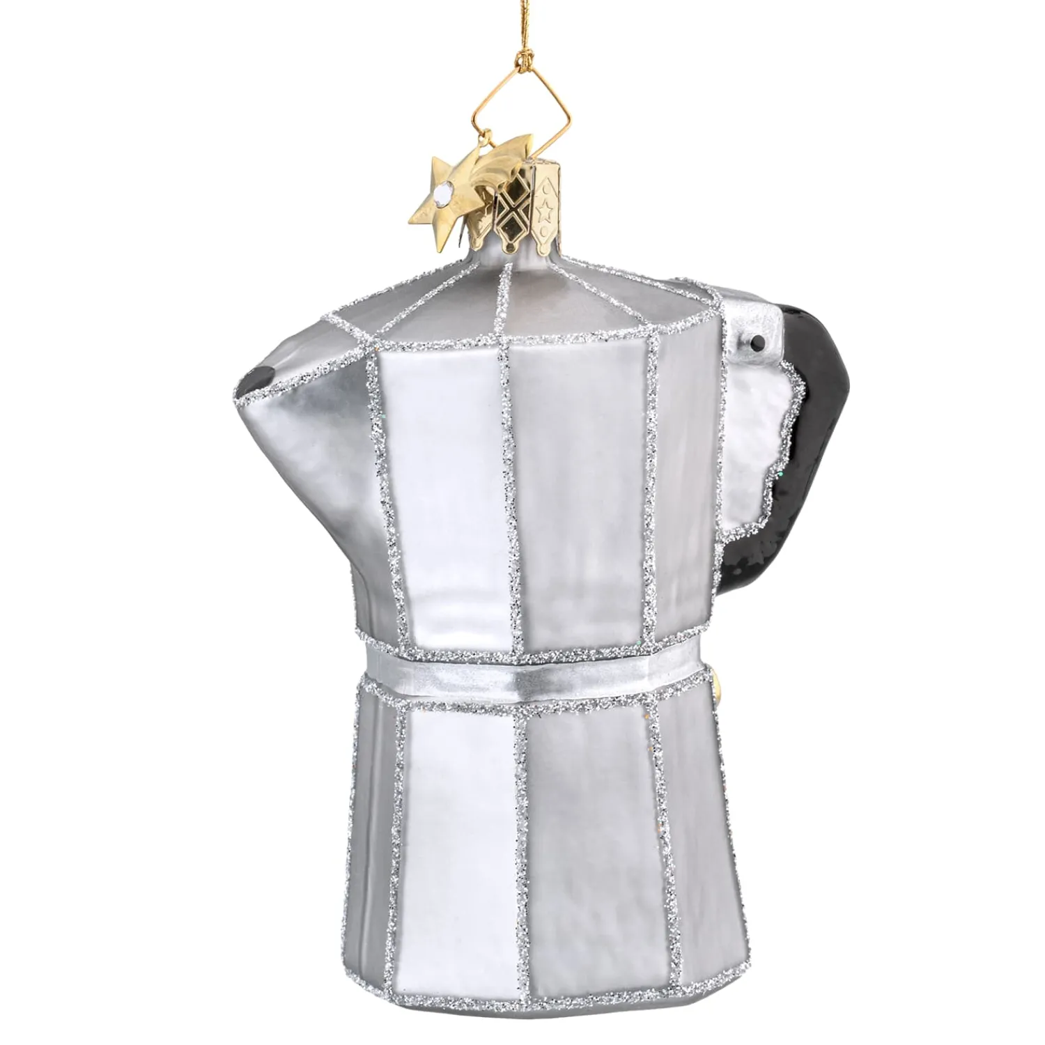 Poesie in Glas Weihnachtskugeln Aus Glas-Moka Espressokanne