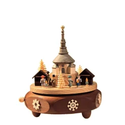 Richard Glässer Spieluhr Weihnachten-Musikdose "Seiffener Weihnachtsmarkt"