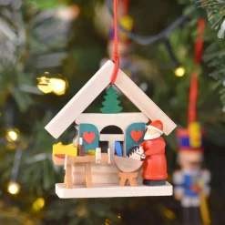 Christbaumschmuck Holz-Nikolaus in der Spielzeugwerkstatt, Holz-Baumbehang