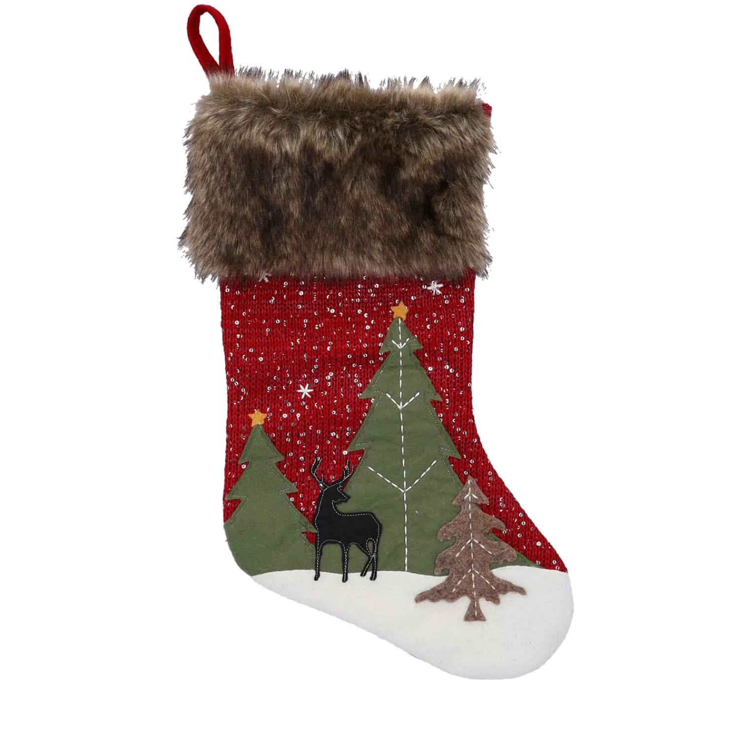 Hängedeko-Nikolausstrumpf "Winterwald"