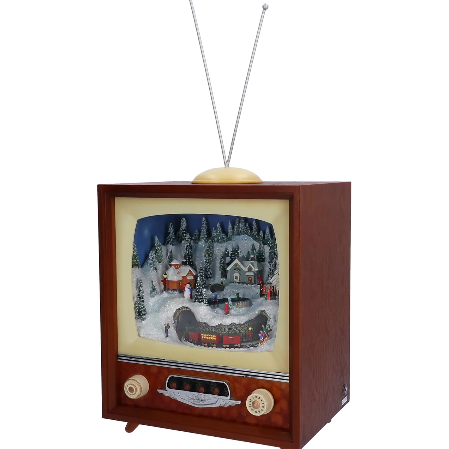 Spieluhr Weihnachten-Nostalgiefernseher "Weihnachtsexpress", Spieldose