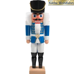 HODREWA Nussknacker Figuren-Nussknacker "Husar", blau, 27 cm