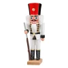 HODREWA Nussknacker Figuren-Nussknacker "Husar", weiß, 29 cm