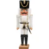 HODREWA Nussknacker Figuren-Nussknacker "Husar", weiß, 36 cm