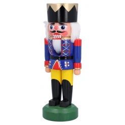 HODREWA Nussknacker Figuren-Nussknacker "König", blau, 20 cm