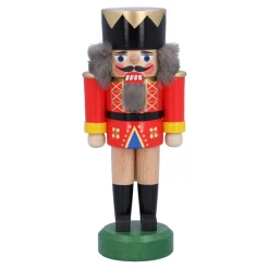 HODREWA Nussknacker Figuren-Nussknacker "König", rot, 16,5 cm