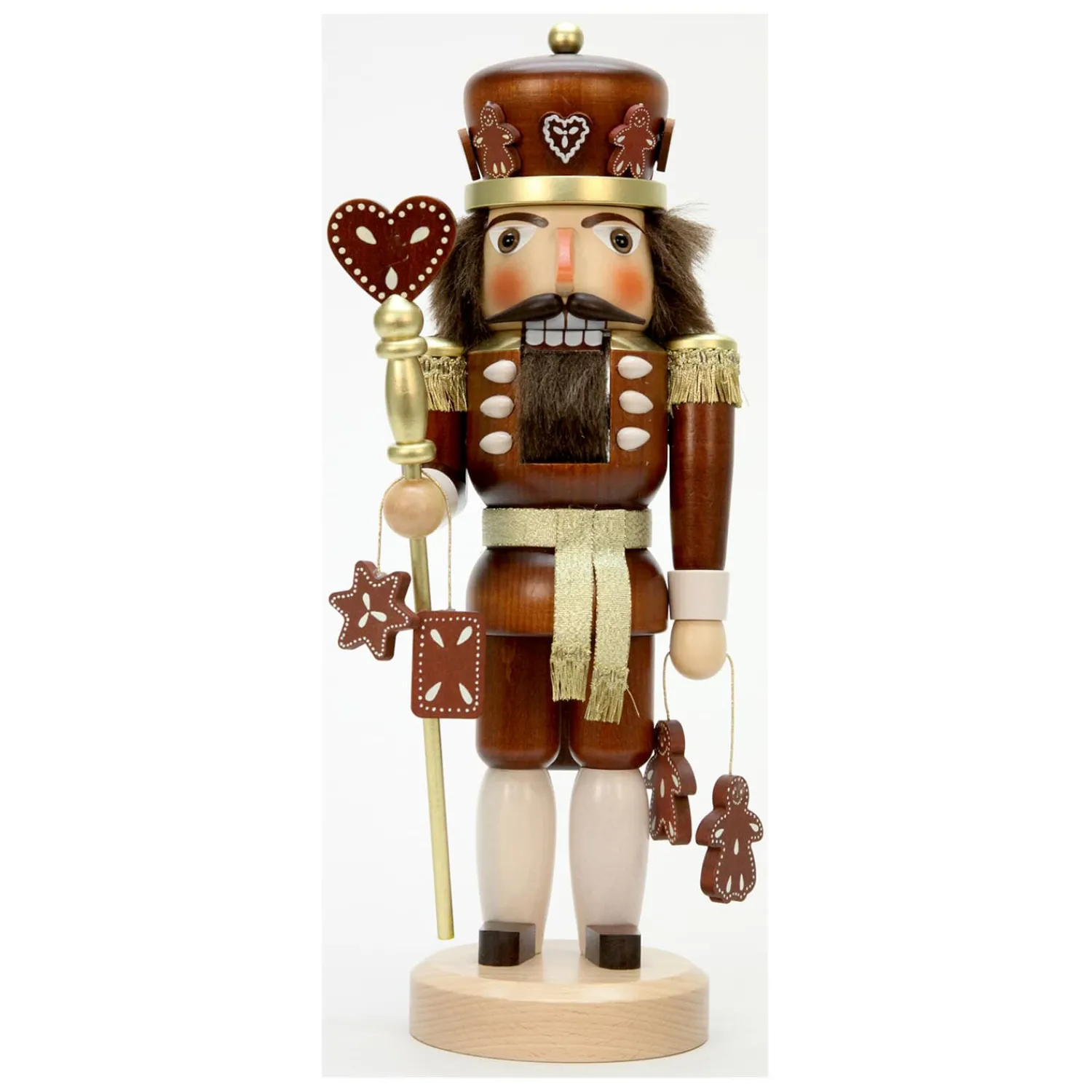 Christian ULBRICHT Nussknacker Figuren-Nussknacker "Lebkuchenkönig" natur, 37,5cm