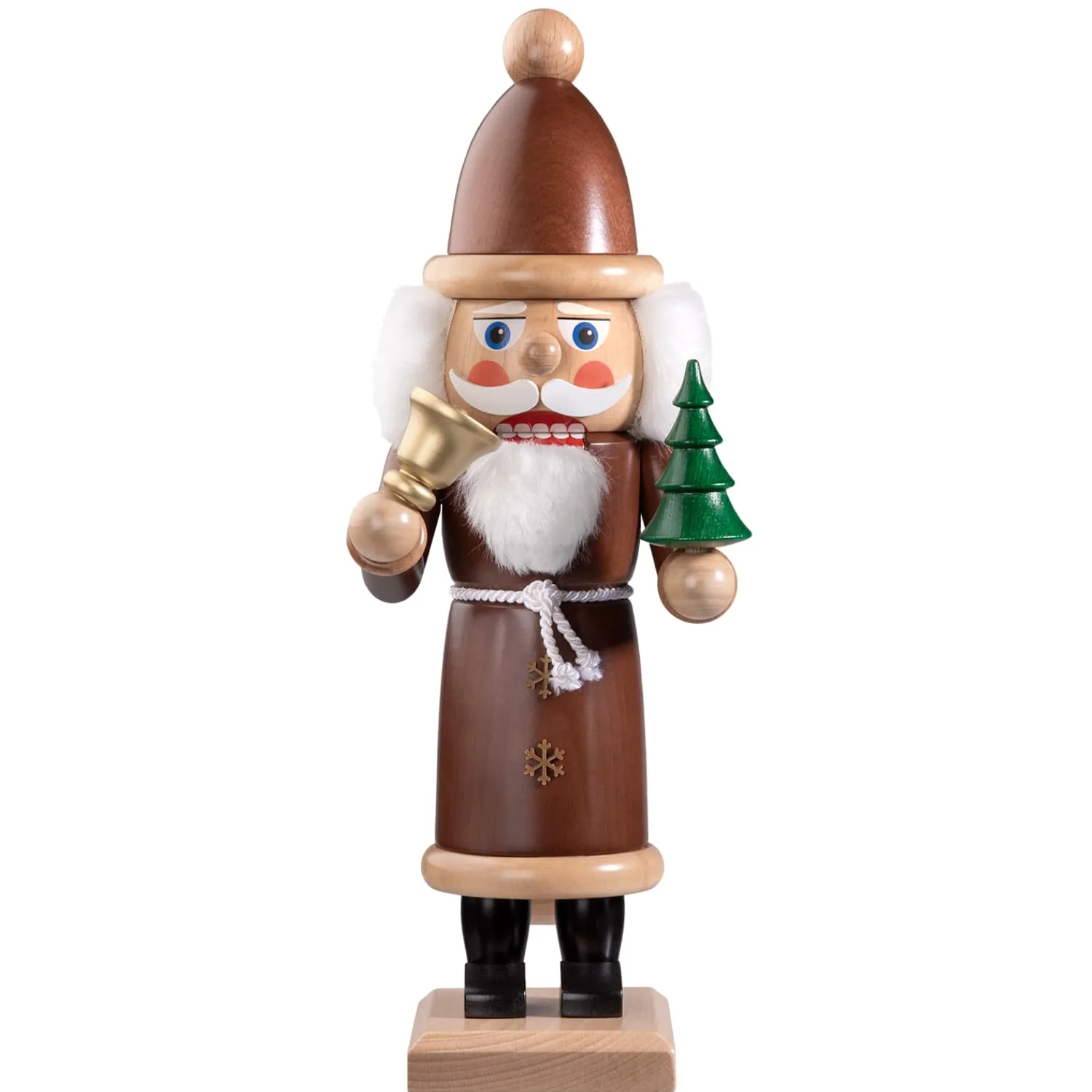 HODREWA Nussknacker Figuren-Nussknacker "Weihnachtsmann", braun/lasiert, 37 cm