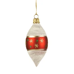 Weihnachtskugeln-Olive Frosty mit Schneeflocken