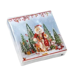 Tischdeko-Papier-Cocktailservietten "Tierweihnacht"