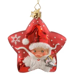 Poesie in Glas Weihnachtskugeln Aus Glas-Portraitstern Weihnachtsmann