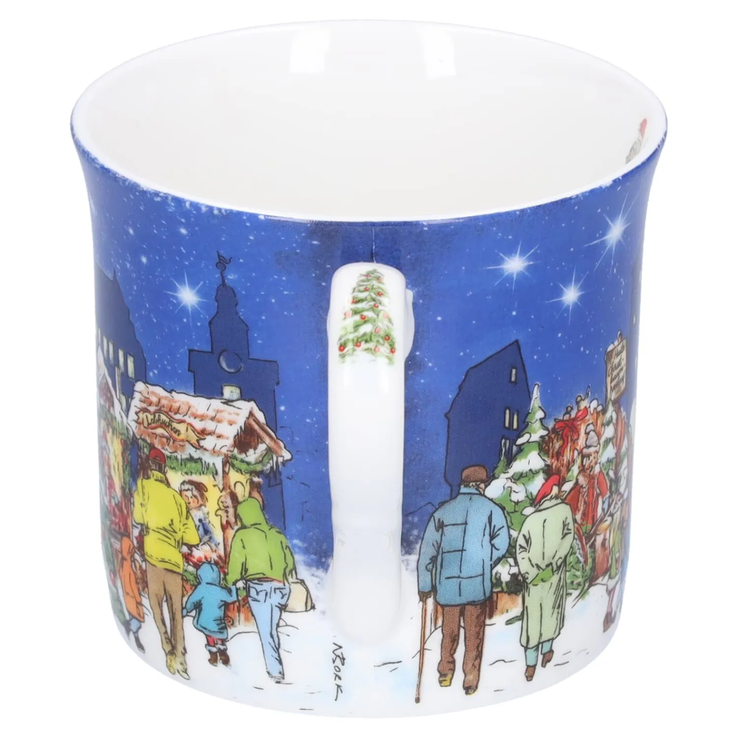 Tischdeko-Porzellan-Tasse "Weihnachtsmarkt"