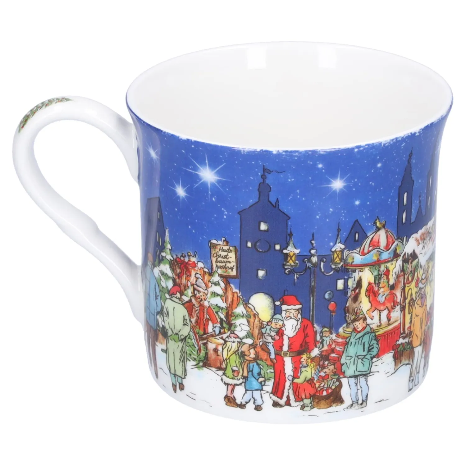 Tischdeko-Porzellan-Tasse "Weihnachtsmarkt"