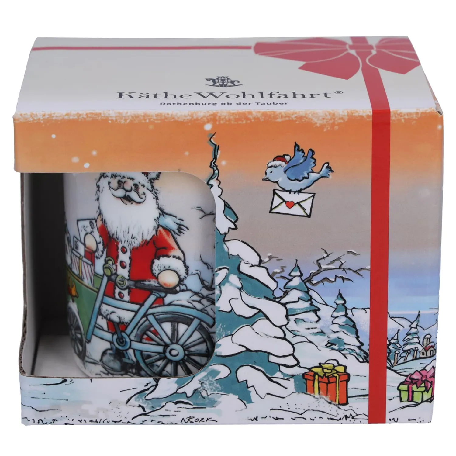 Tischdeko-Porzellan-Tasse "Weihnachtspost"