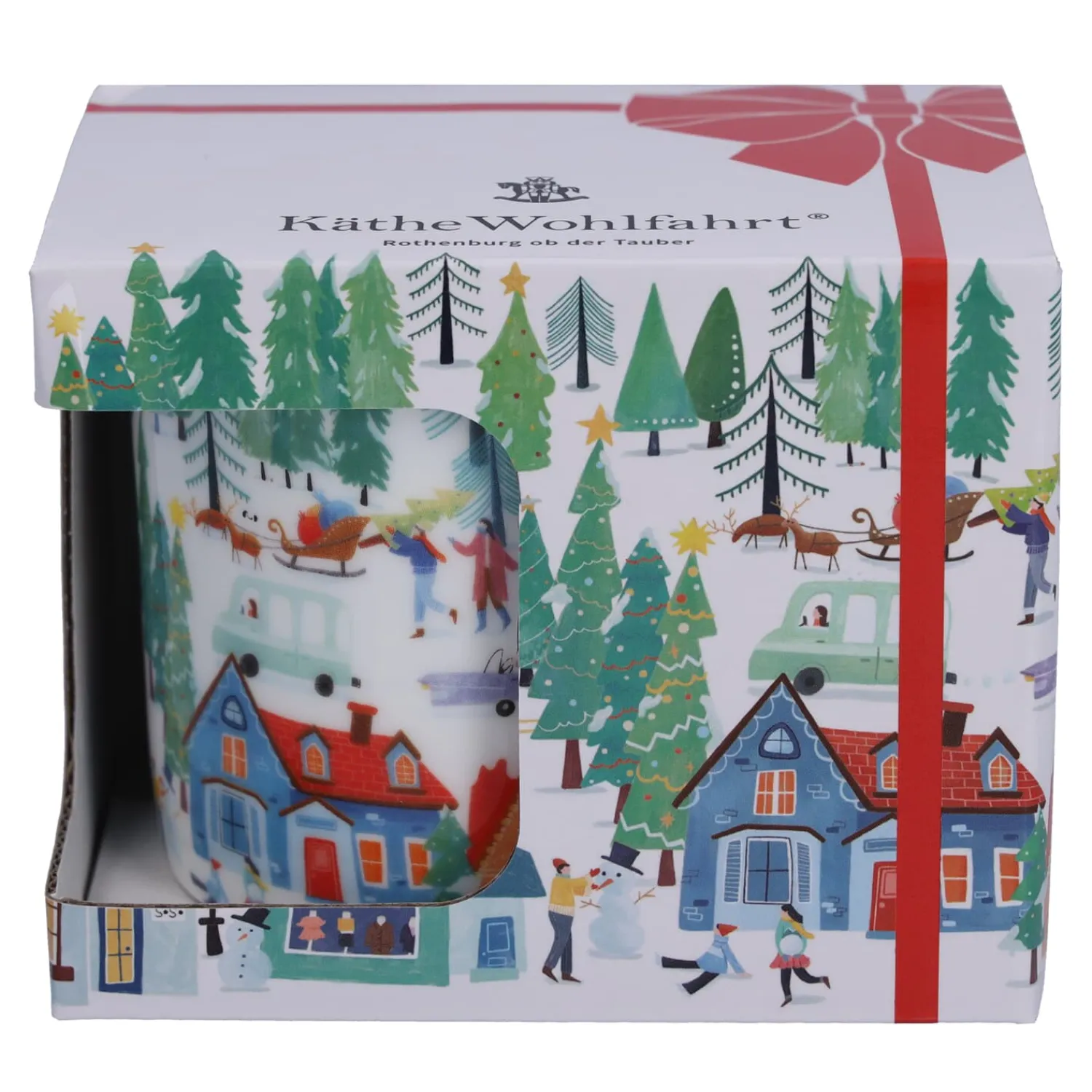 Tischdeko-Porzellan-Tasse "Winterzeit"