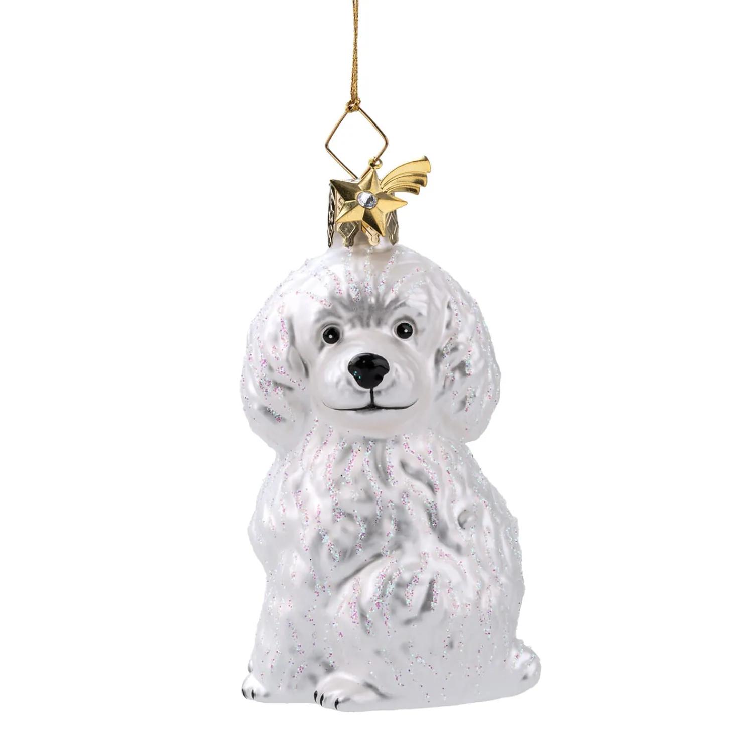 Poesie in Glas Weihnachtskugeln Aus Glas-Pudel, Glas-Baumbehang