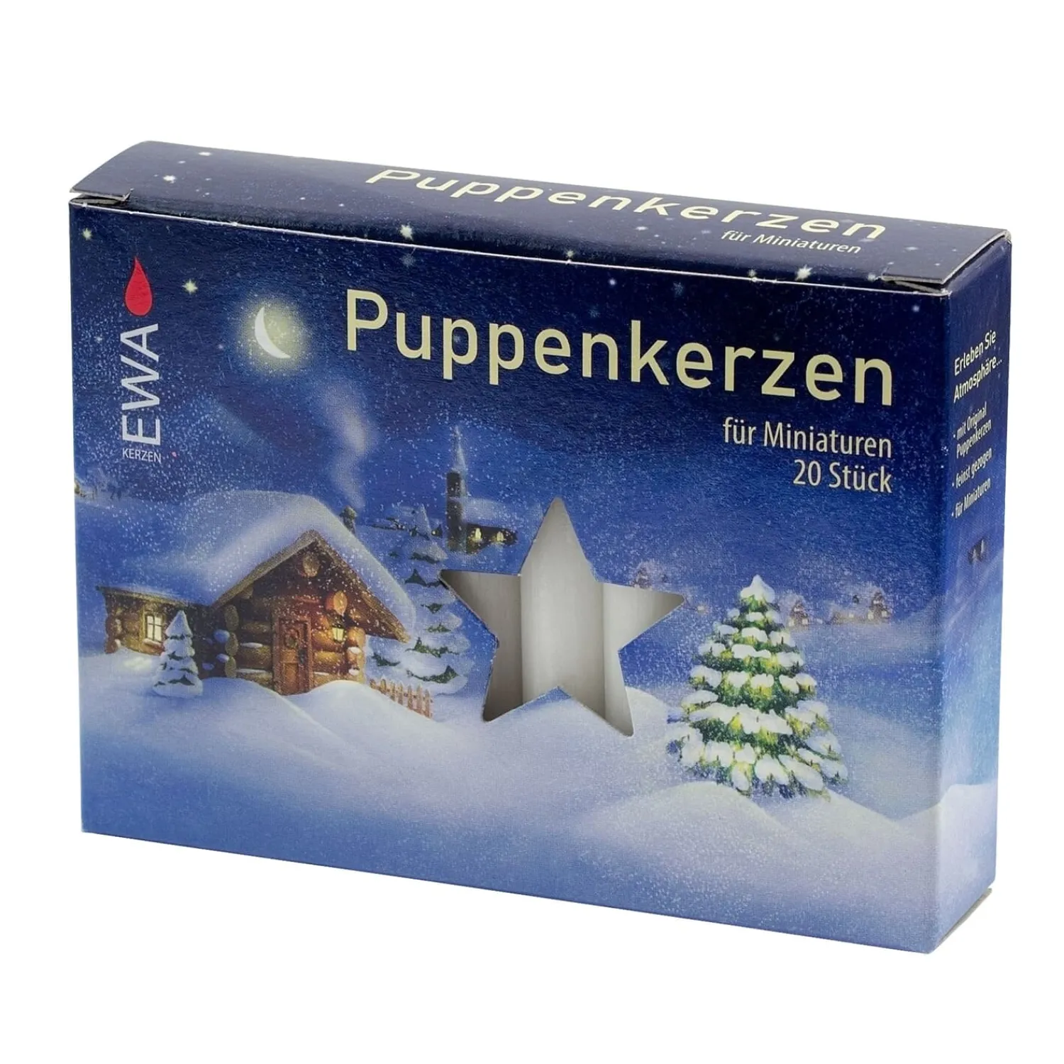 Zubehör & Ersatzteile-Puppenkerzen für Miniaturen (weiß)