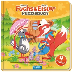 Trötsch Verlag Spielzeug|Unser Sandmännchen Und Seine Freunde-Puzzlebuch "Herr Fuchs und Frau Elster"