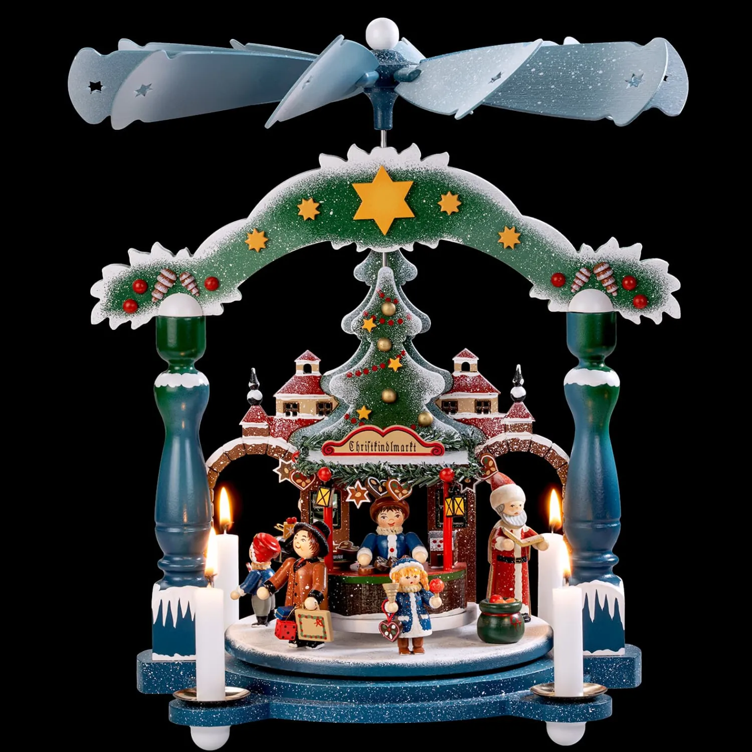 Käthes Original Käthes Original Figuren|Weihnachtspyramiden-Pyramide "Christkindlmarkt"