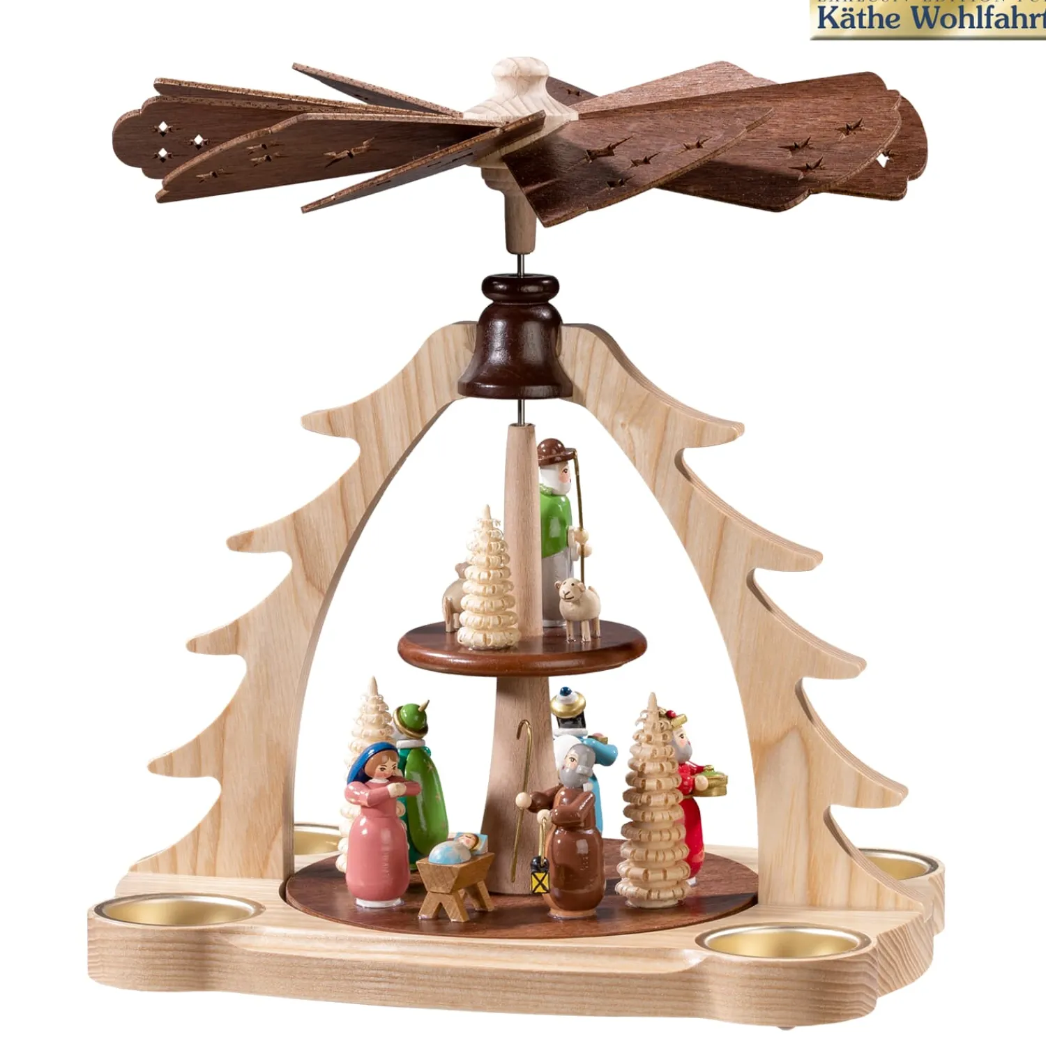 Käthes Original Weihnachtspyramiden-Pyramide "Heilige Drei Könige", bunt