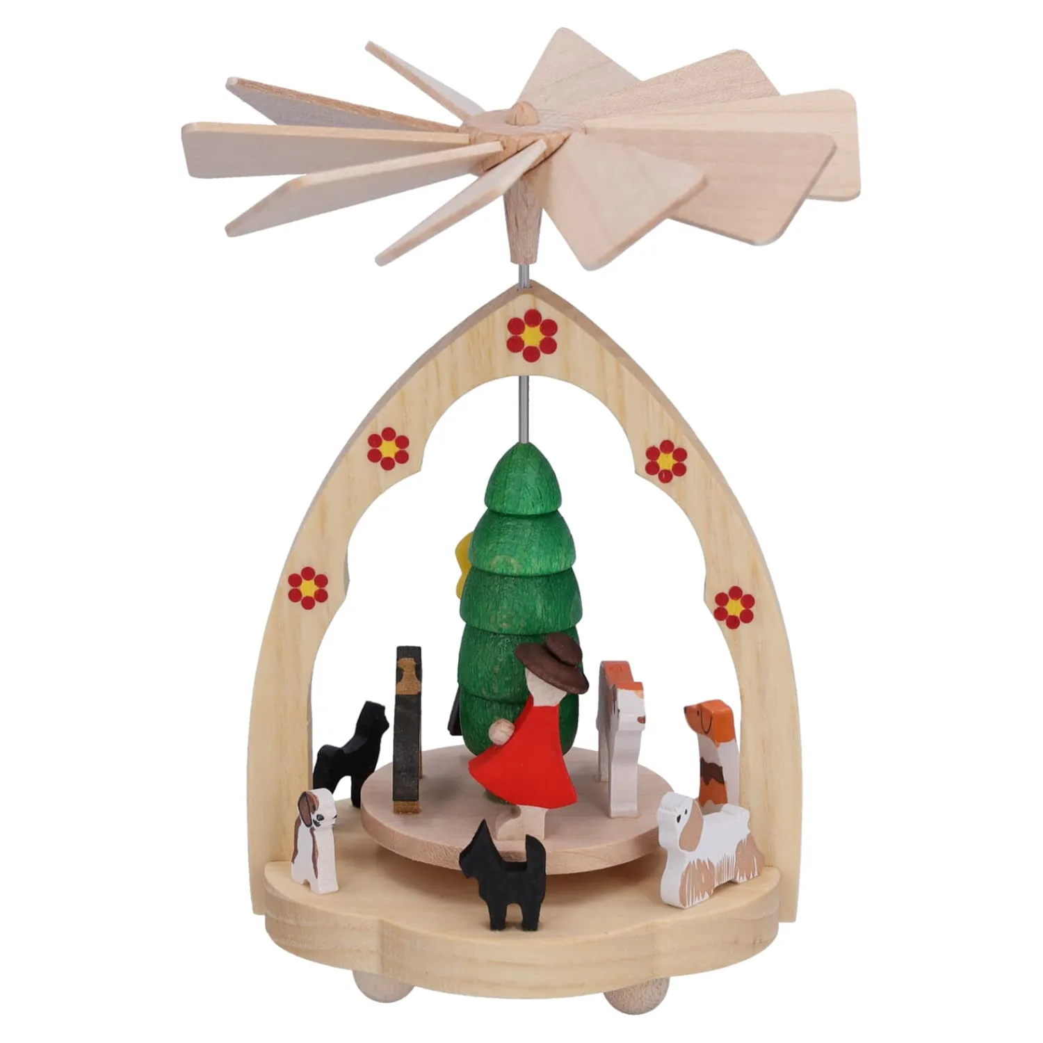 Richard Glässer Weihnachtspyramiden-Pyramide "Hundeschule", Wärmespiel