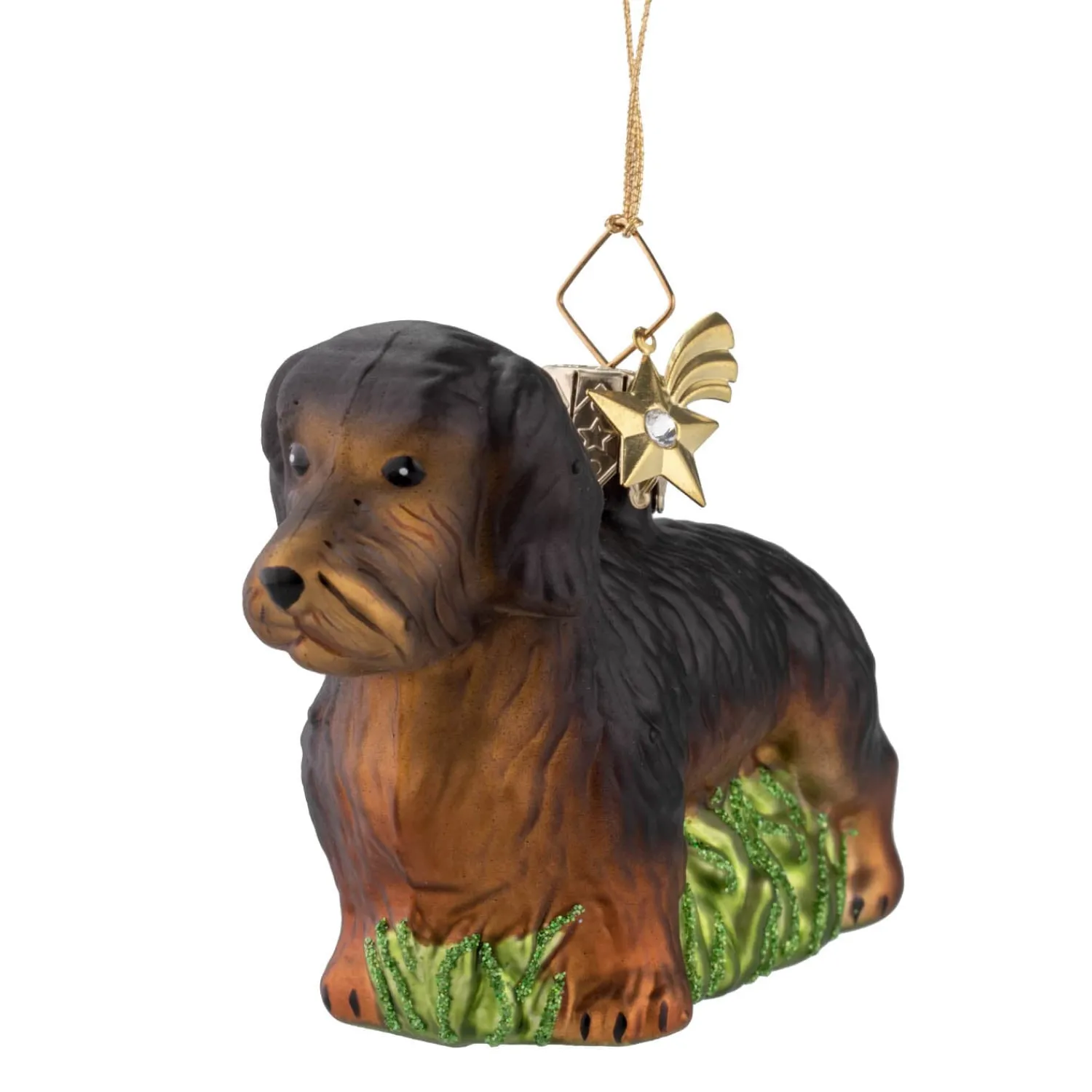 Poesie in Glas Weihnachtskugeln Aus Glas-Rauhaardackel