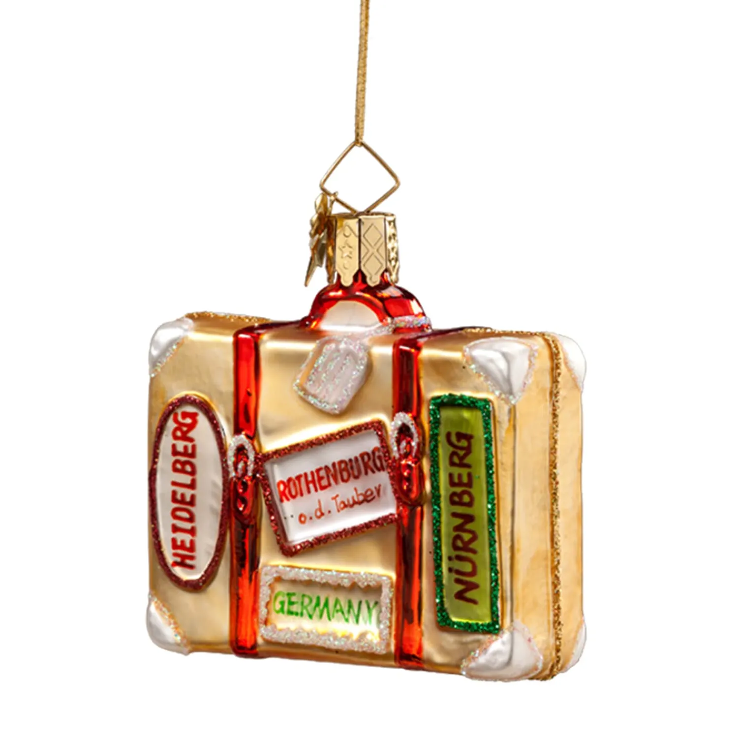 Poesie in Glas Weihnachtskugeln Aus Glas-Reisekoffer