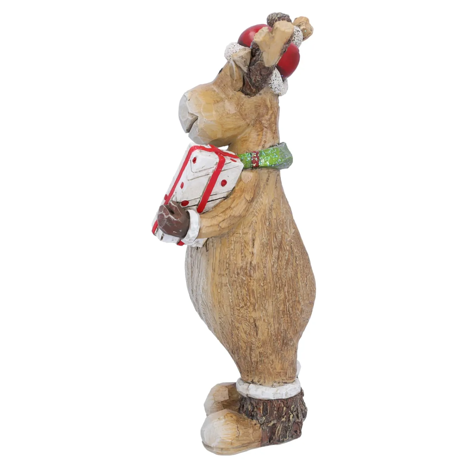 Standfiguren-Rentier mit Geschenk