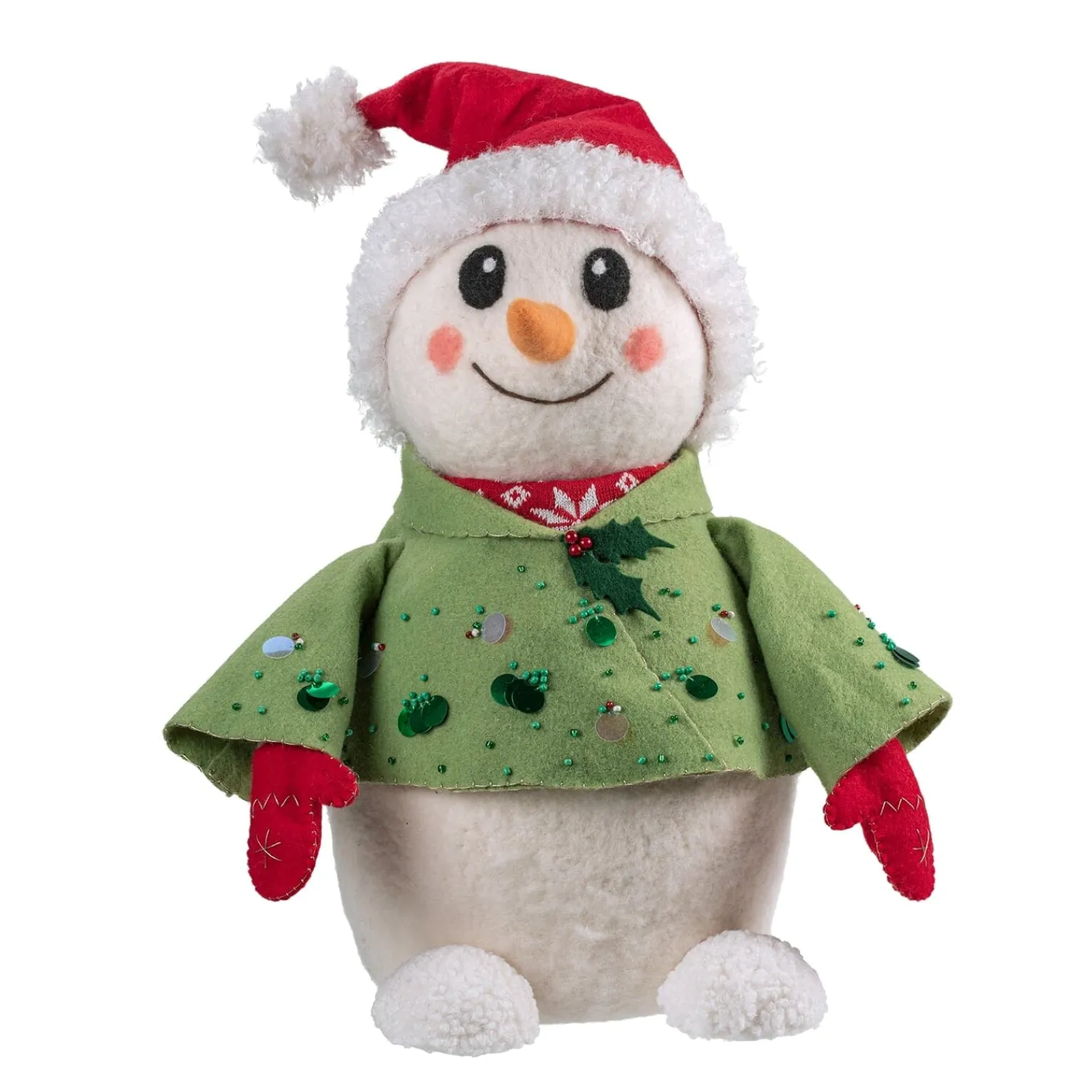 Baumschmuck Aus Filz|Standfiguren-Riesen-Schneemann aus Filz