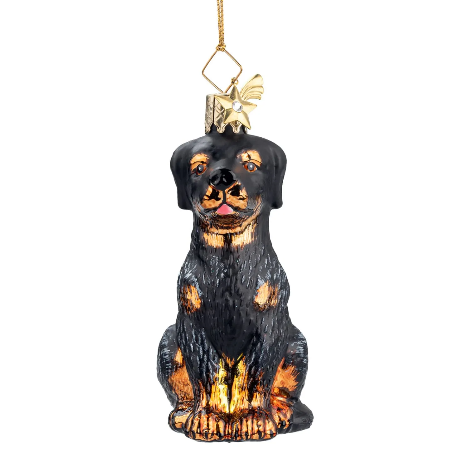 Poesie in Glas Weihnachtskugeln Aus Glas-Rottweiler, Glas-Baumbehang