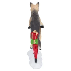 Standfiguren-Schäferhund auf Fahrrad