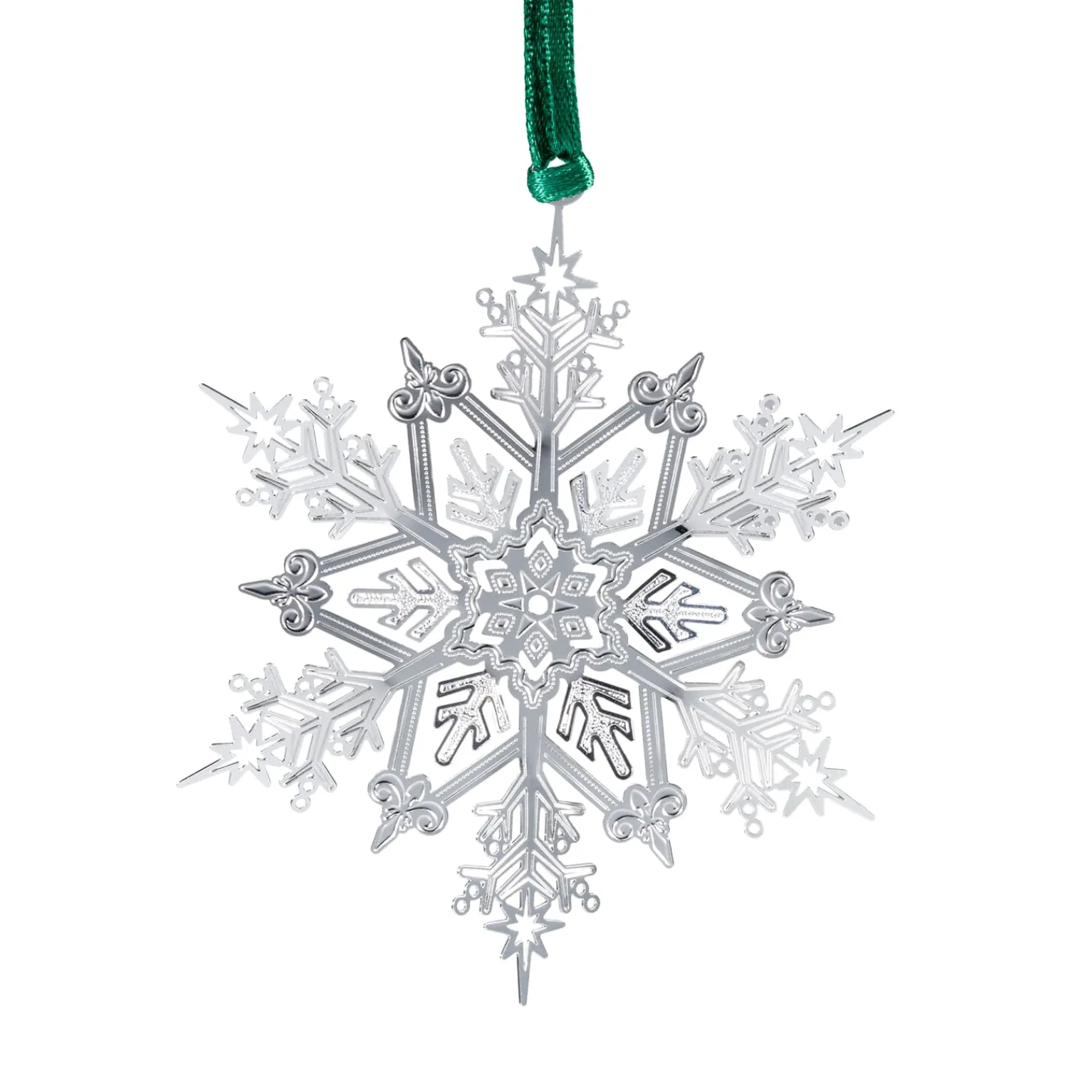 Baumschmuck Aus Metall-Schneeflocke, silberfarben, Metall-Baumbehang