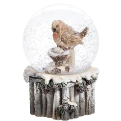 Schneekugeln Weihnachten-Schneekugel "Rotkehlchen"