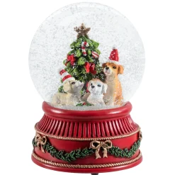 Schneekugeln Weihnachten-Schneekugel "Weihnachtliches Hundetrio"