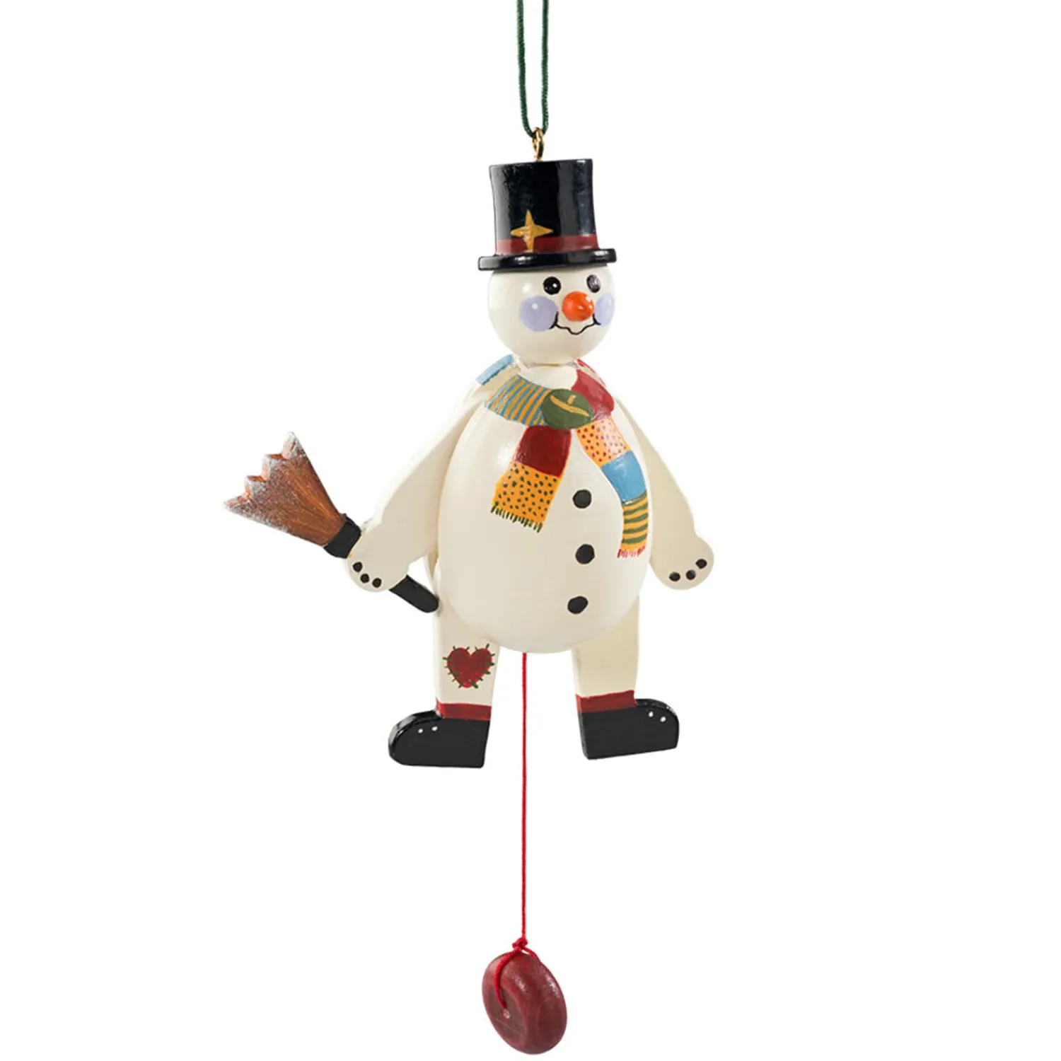 Käthes Original Christbaumschmuck Holz-Schneemann, beweglich