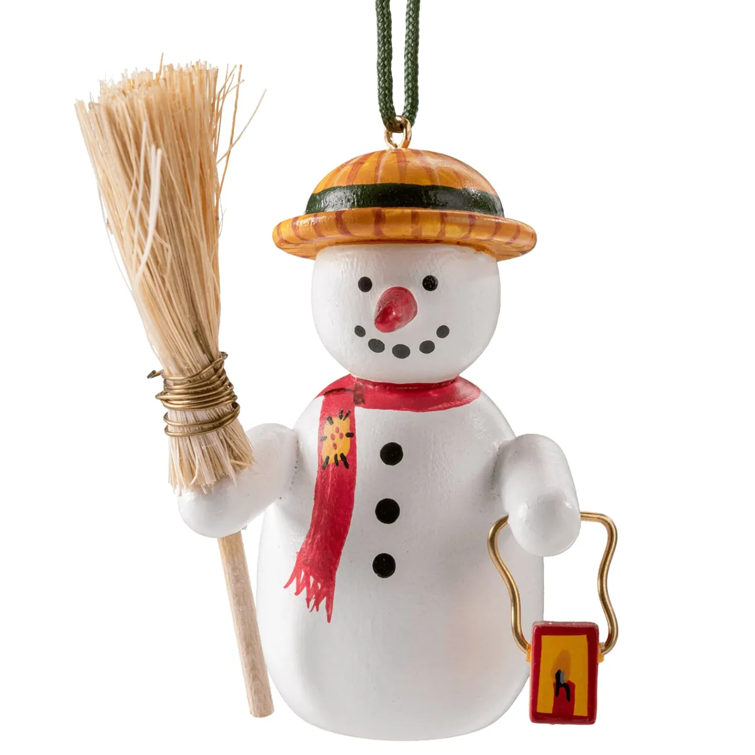 Käthes Original Christbaumschmuck Holz-Schneemann mit Besen