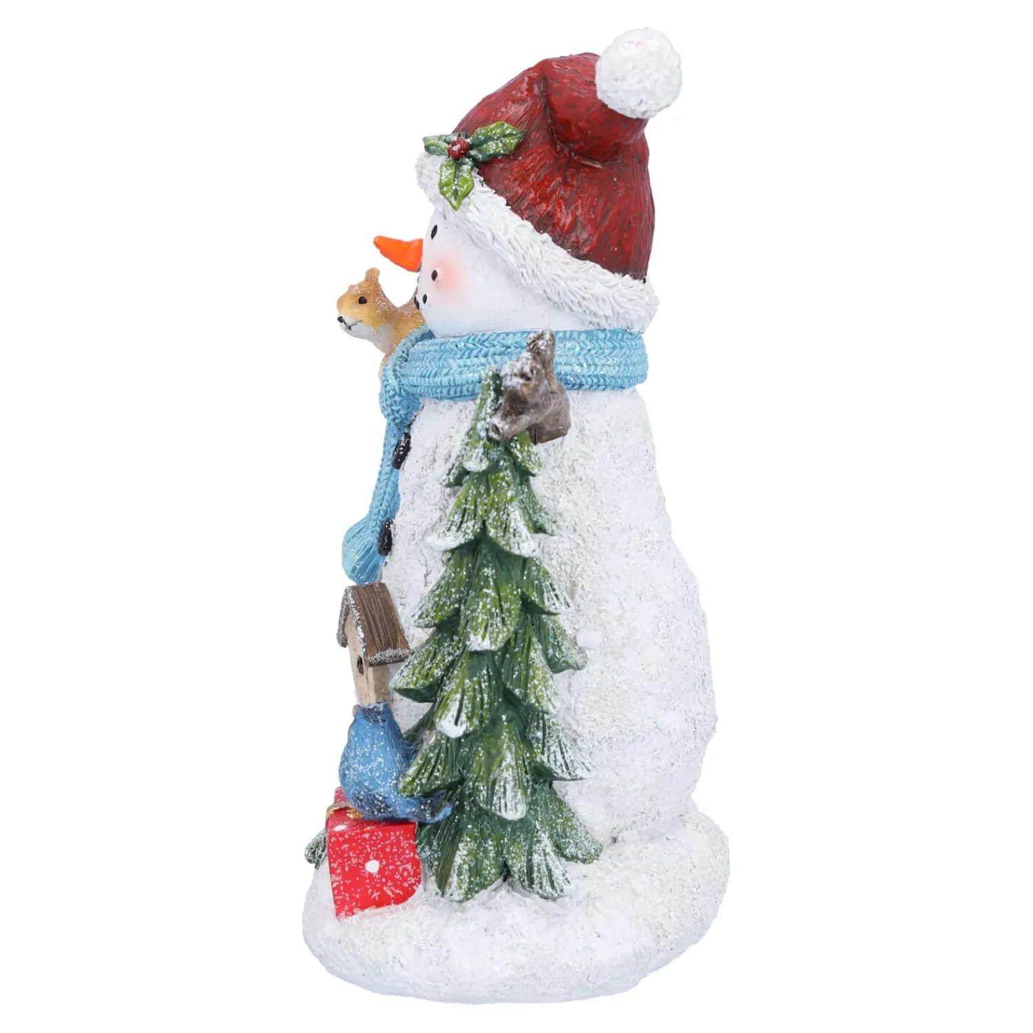 Standfiguren-Schneemann mit Eichhörnchen, LED