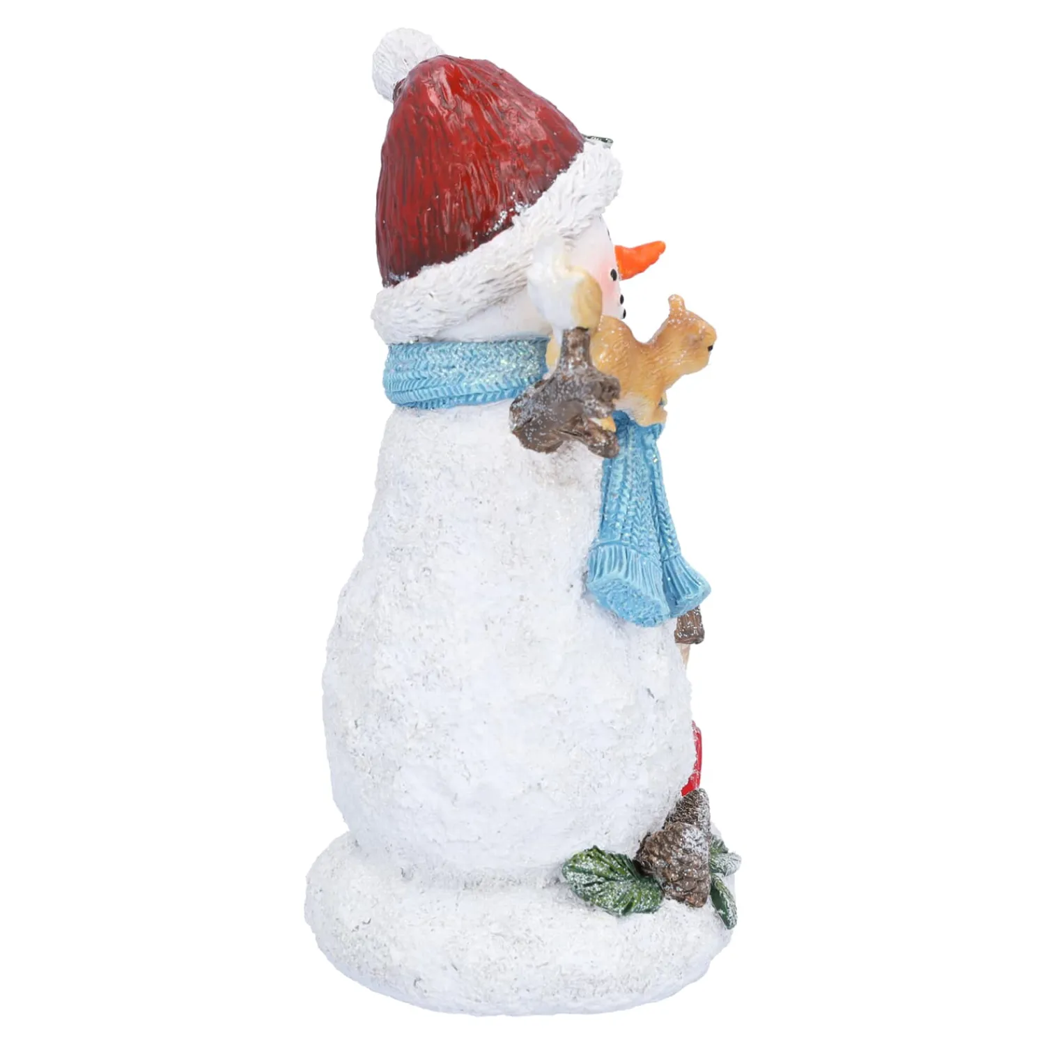Standfiguren-Schneemann mit Eichhörnchen, LED
