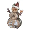 Standfiguren-Schneemann mit Vogelfreund
