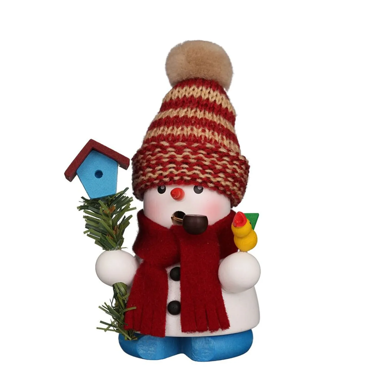 Christian ULBRICHT Räuchermänner-Schneemann mit Wollmütze, Räuchermännchen