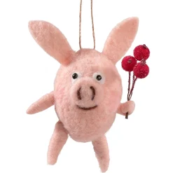 Baumschmuck Aus Filz-Schweinchen aus Filz