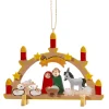 Käthes Original Christbaumschmuck Holz-Schwibbogen mit Heiliger Familie
