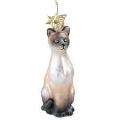 Poesie in Glas Weihnachtskugeln Aus Glas-Siamkatze