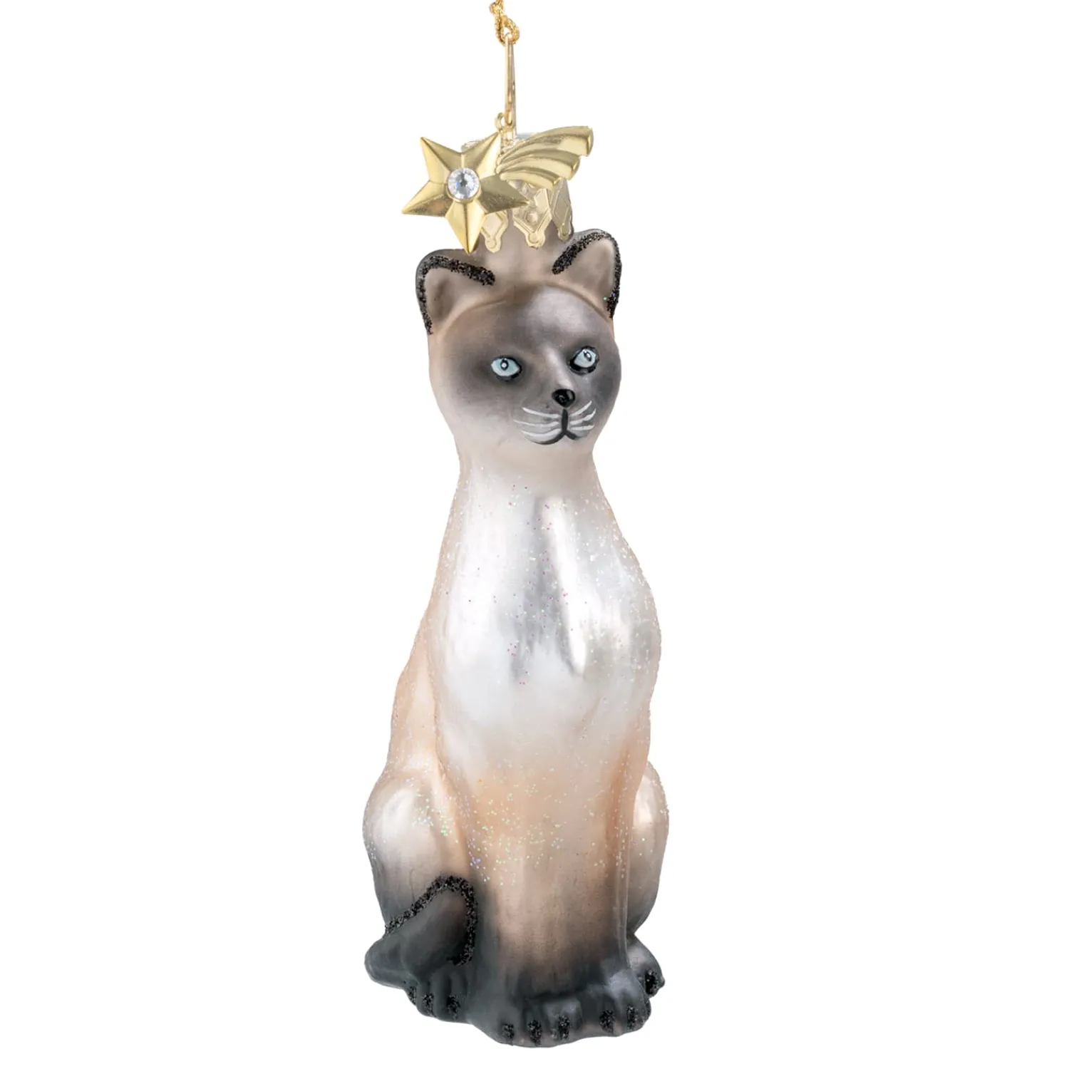 Poesie in Glas Weihnachtskugeln Aus Glas-Siamkatze