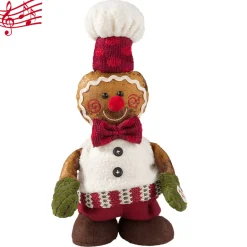 Spieluhr Weihnachten|Standfiguren-Singender Lebkuchen