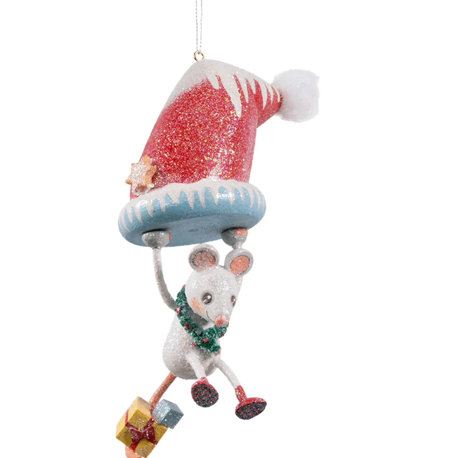 Käthes Original Christbaumschmuck Holz-Sprung ins Weihnachtsglück